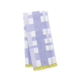 Antibacterial and Deodorizing Check Face Towel Purple