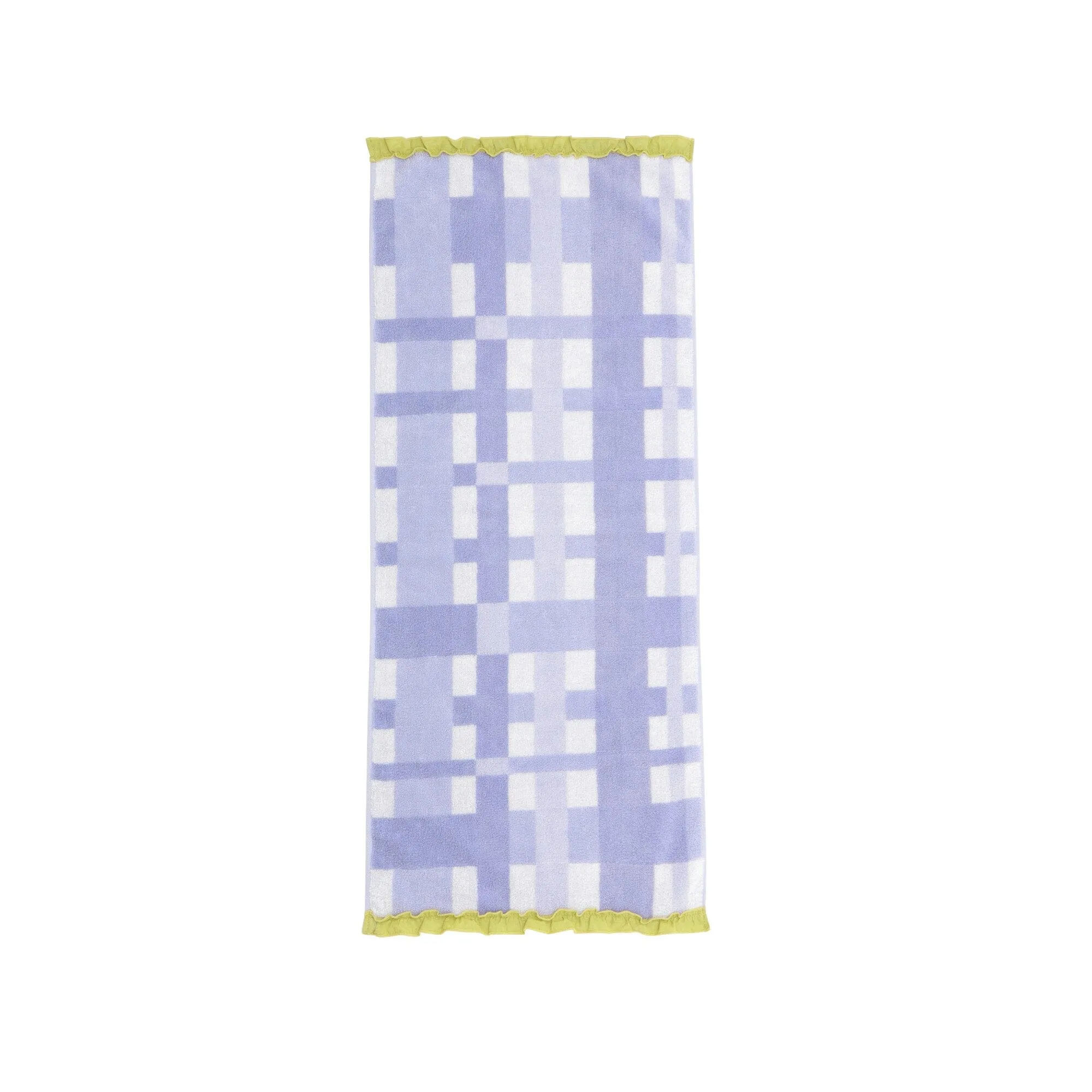 Antibacterial and Deodorizing Check Face Towel Purple