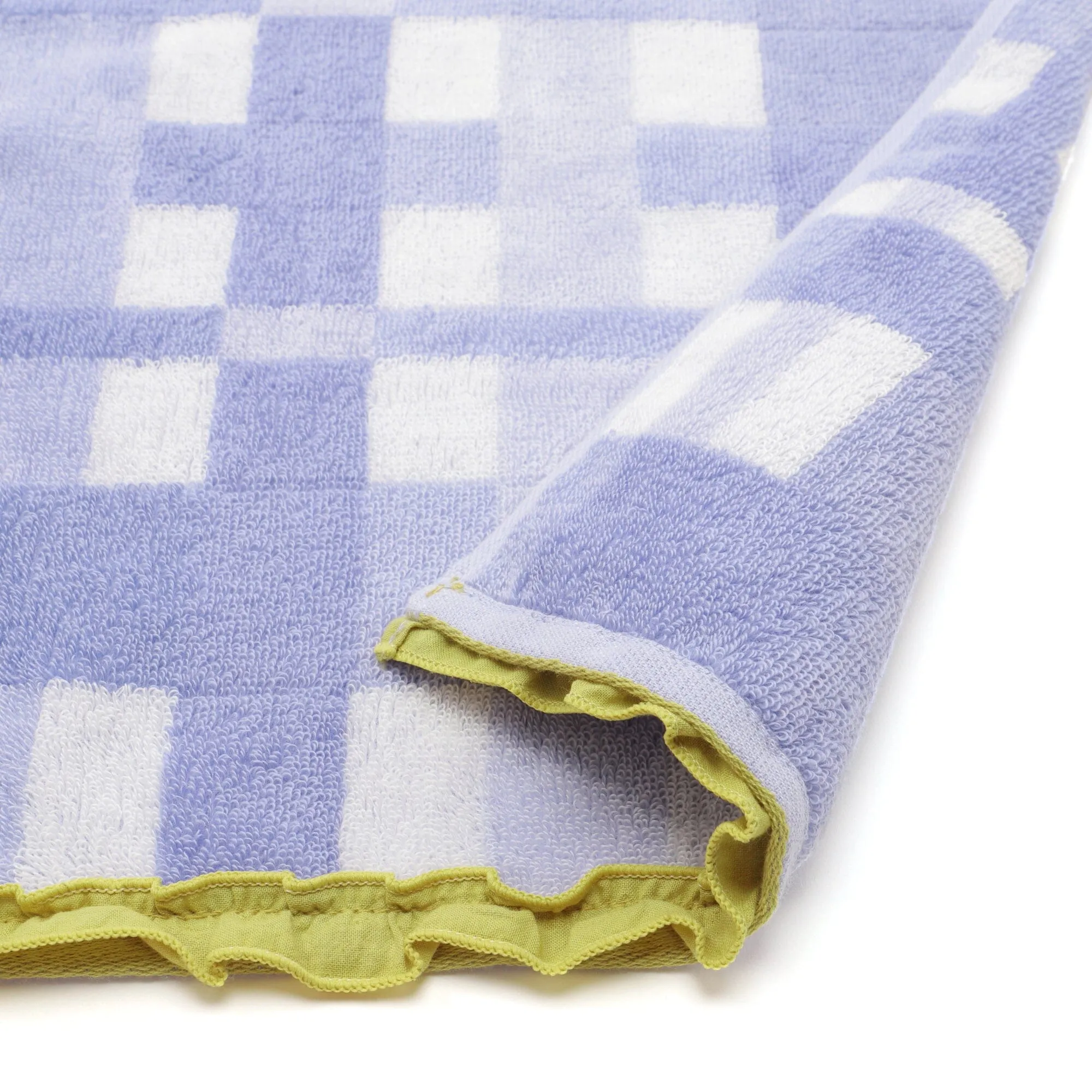 Antibacterial and Deodorizing Check Face Towel Purple