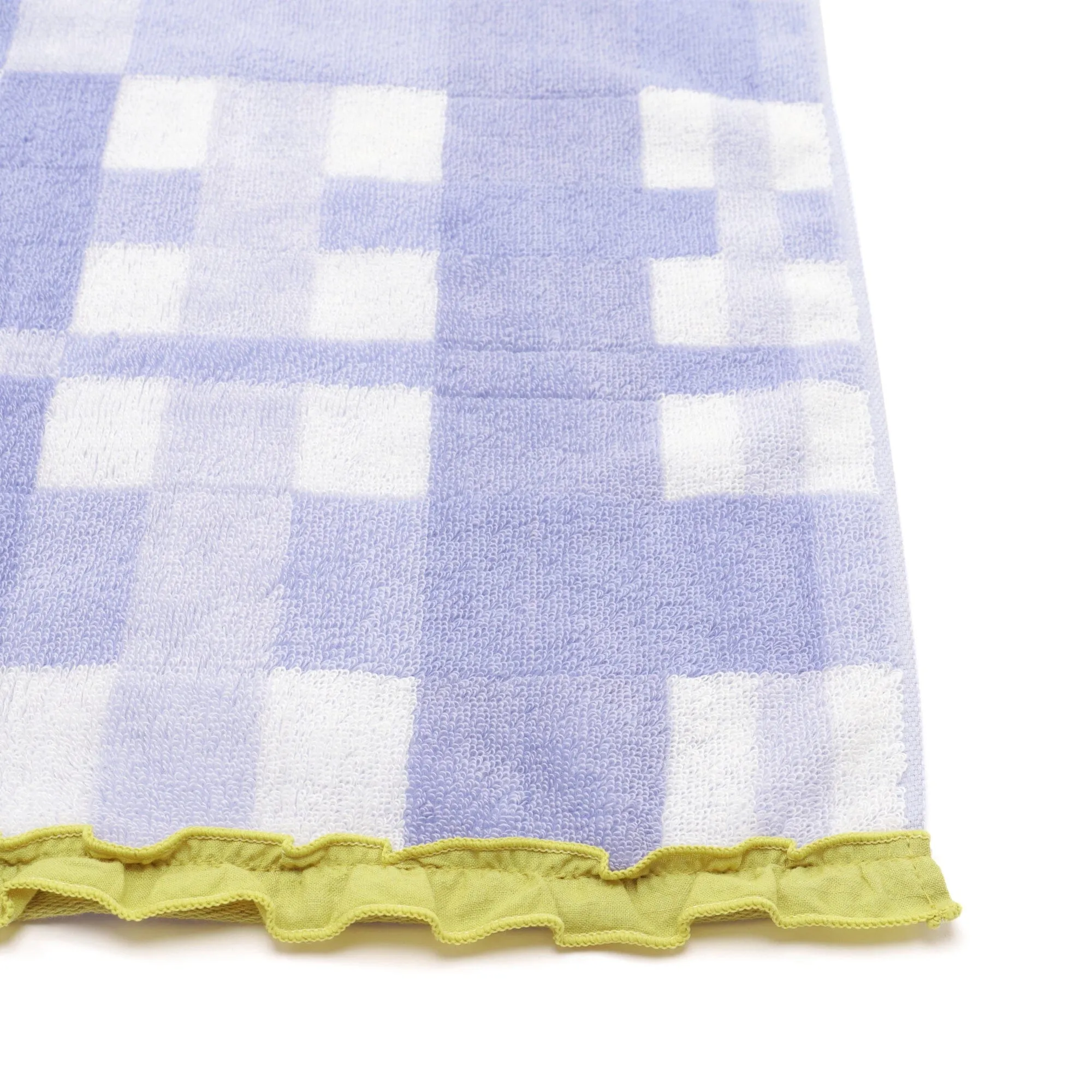 Antibacterial and Deodorizing Check Face Towel Purple