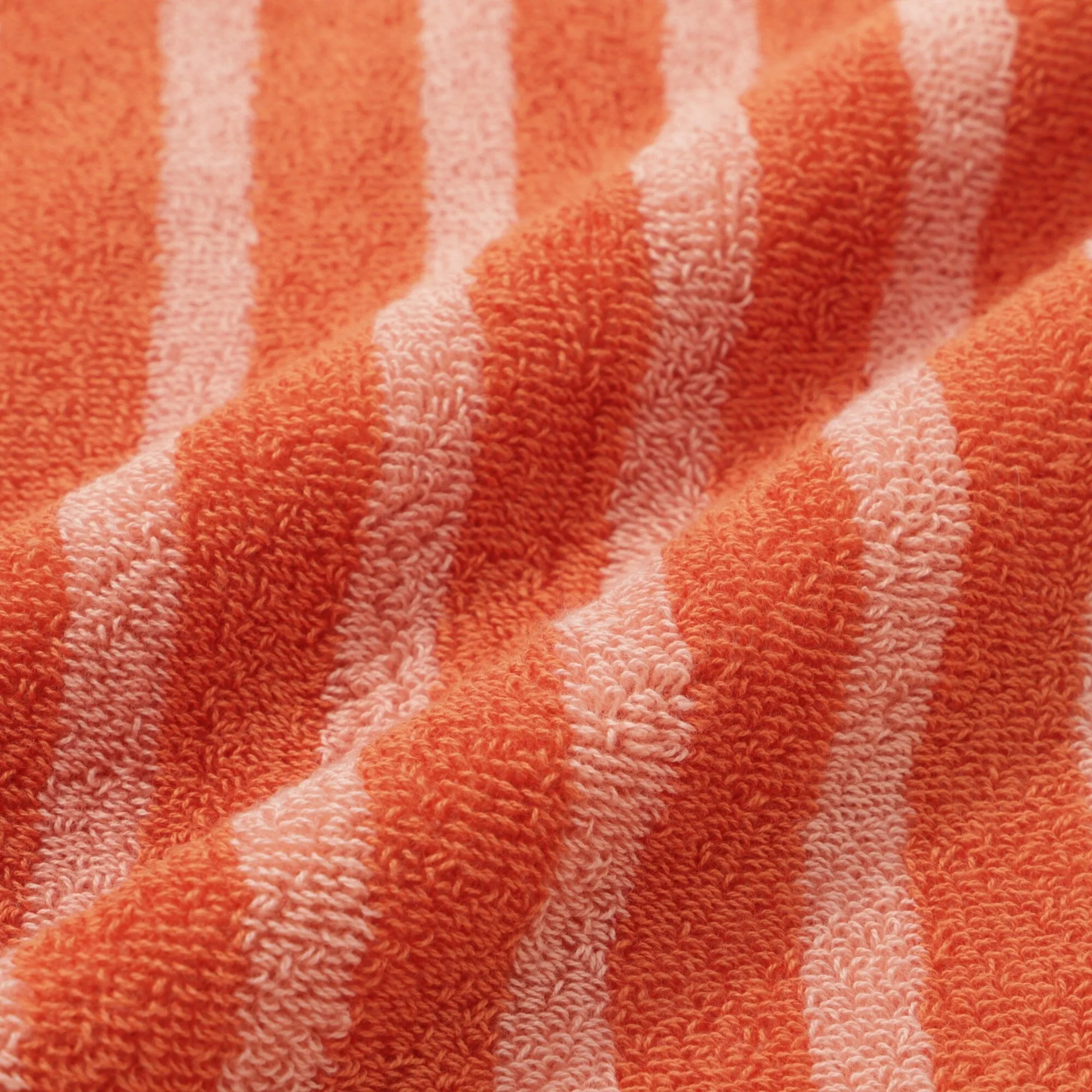 Antibacterial and Deodorizing Striped Bath Towel Orange