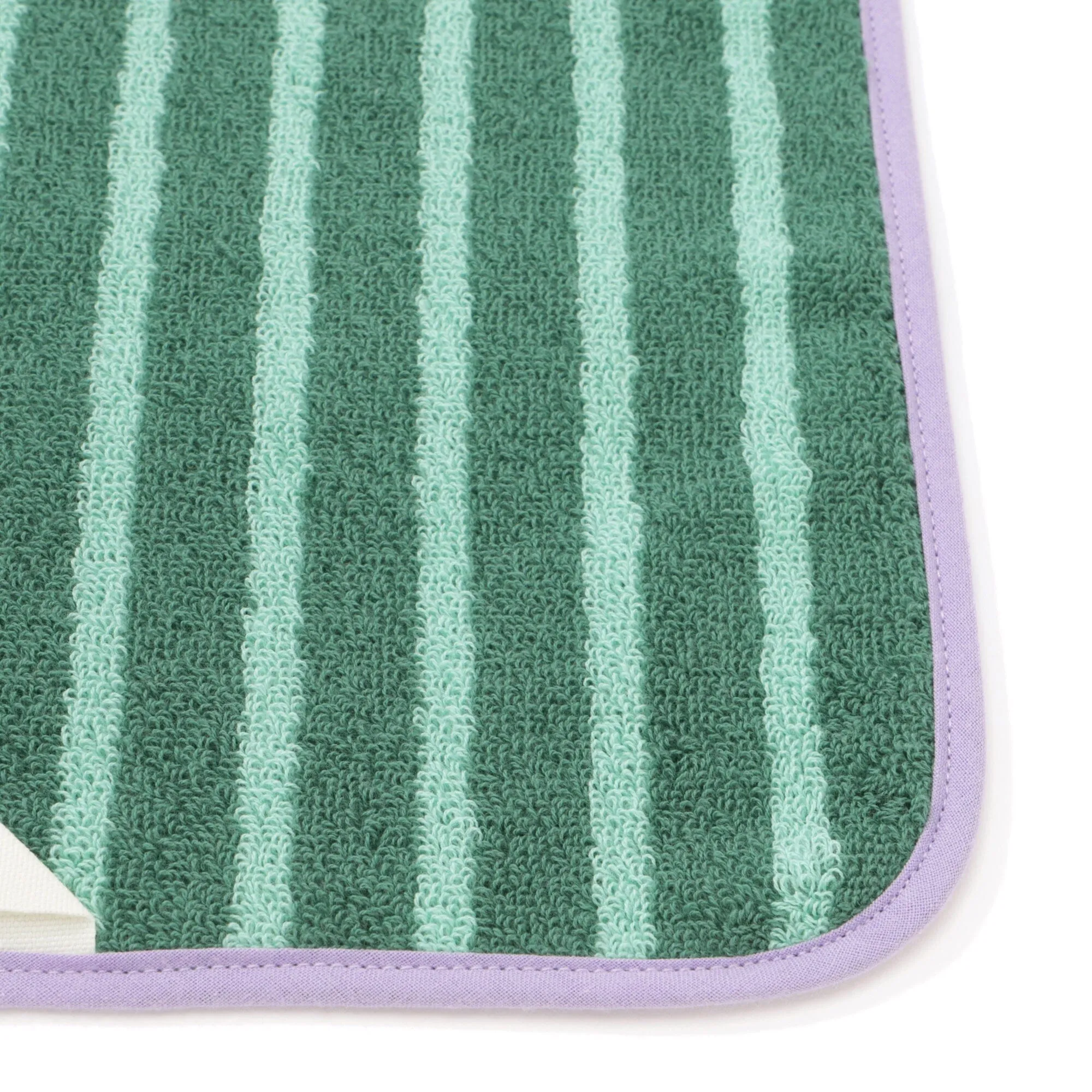 Antibacterial and Deodorizing Striped Wash Towel Green