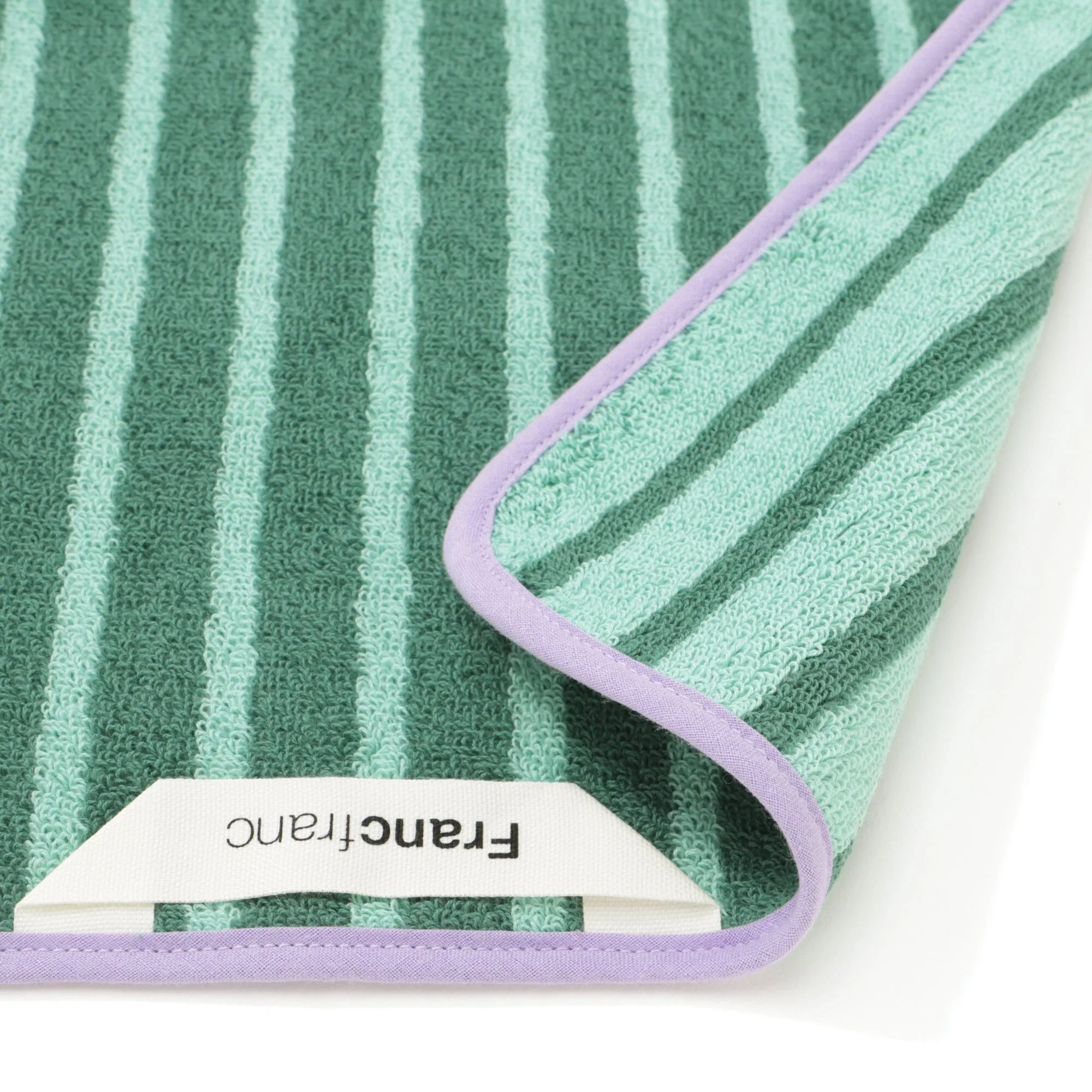 Antibacterial and Deodorizing Striped Wash Towel Green