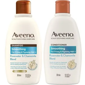 Aveeno Smoothing  Rose Water & Chamomile Blend Shampoo & Conditioner Twin 2 x 300ml