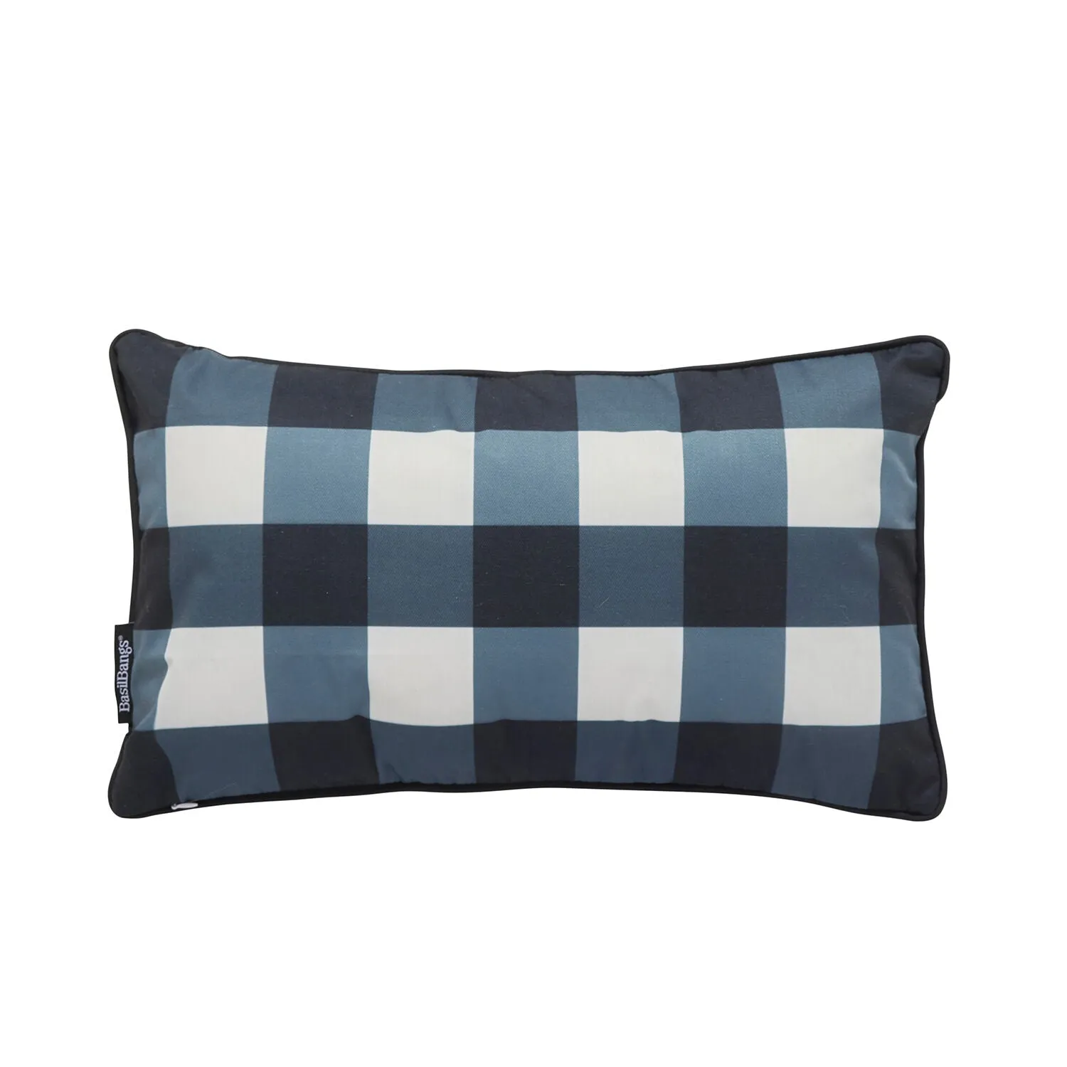 basil bangs | cushion cover 30x50cm | gingham black - LC