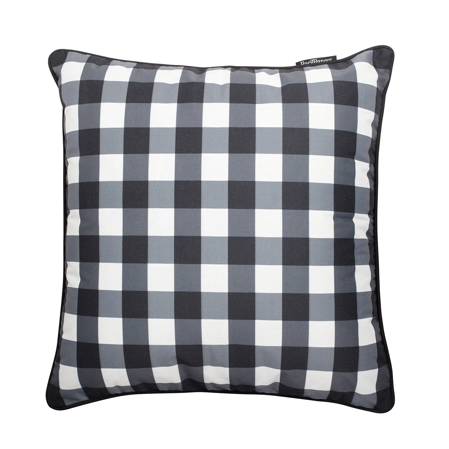 basil bangs | cushion cover 50cm | gingham black - LC