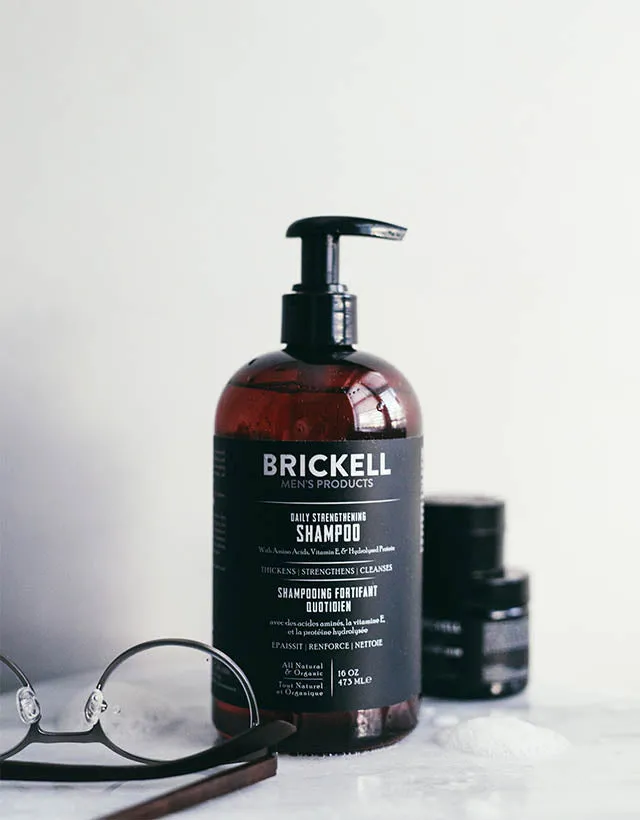 Brickell Men's Products - Daily Strengthening Shampoo, 473ml