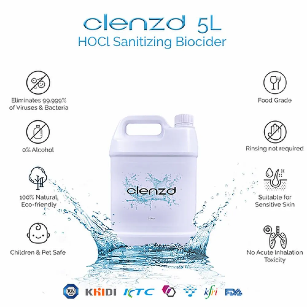 Clenzd HOCL Sanitizing Biocider 5L