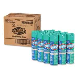 Disinfecting Spray, Fresh, 19Oz Aerosol, 12-Carton