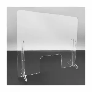 LARGE ACRYLIC SNEEZE GUARD COUNTER SHIELD WITH WINDOW - 30 X 32