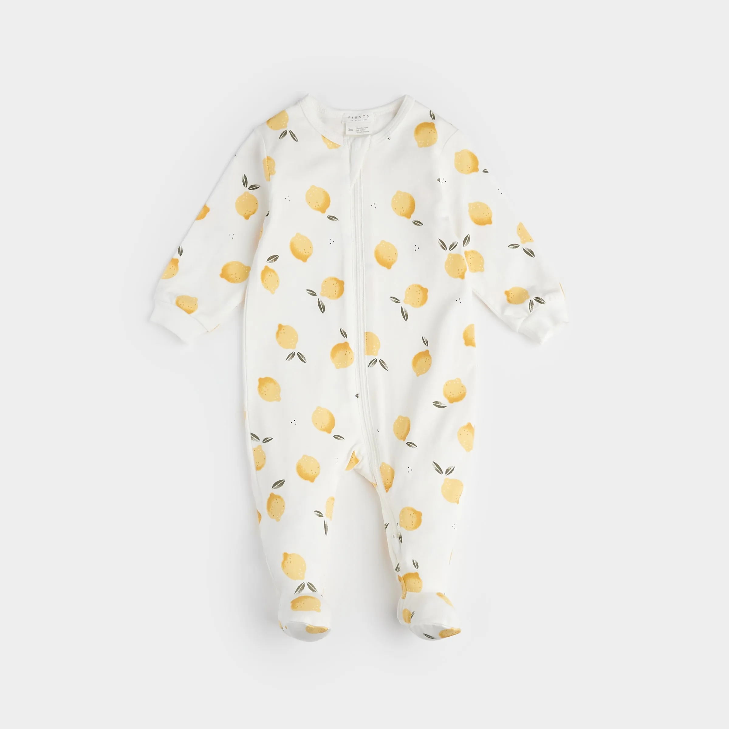 Lemon Print Footed Sleeper