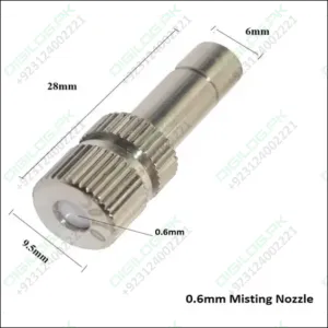 Mist Nozzle 0.6mm Sprayer Fogging Nozzle Disinfect Sprinkler 6010