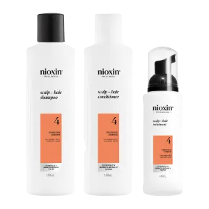 Nioxin Scalp   Hair Thickening System 4 Full Size Kit for Damaged Hair with Progressed Thinning