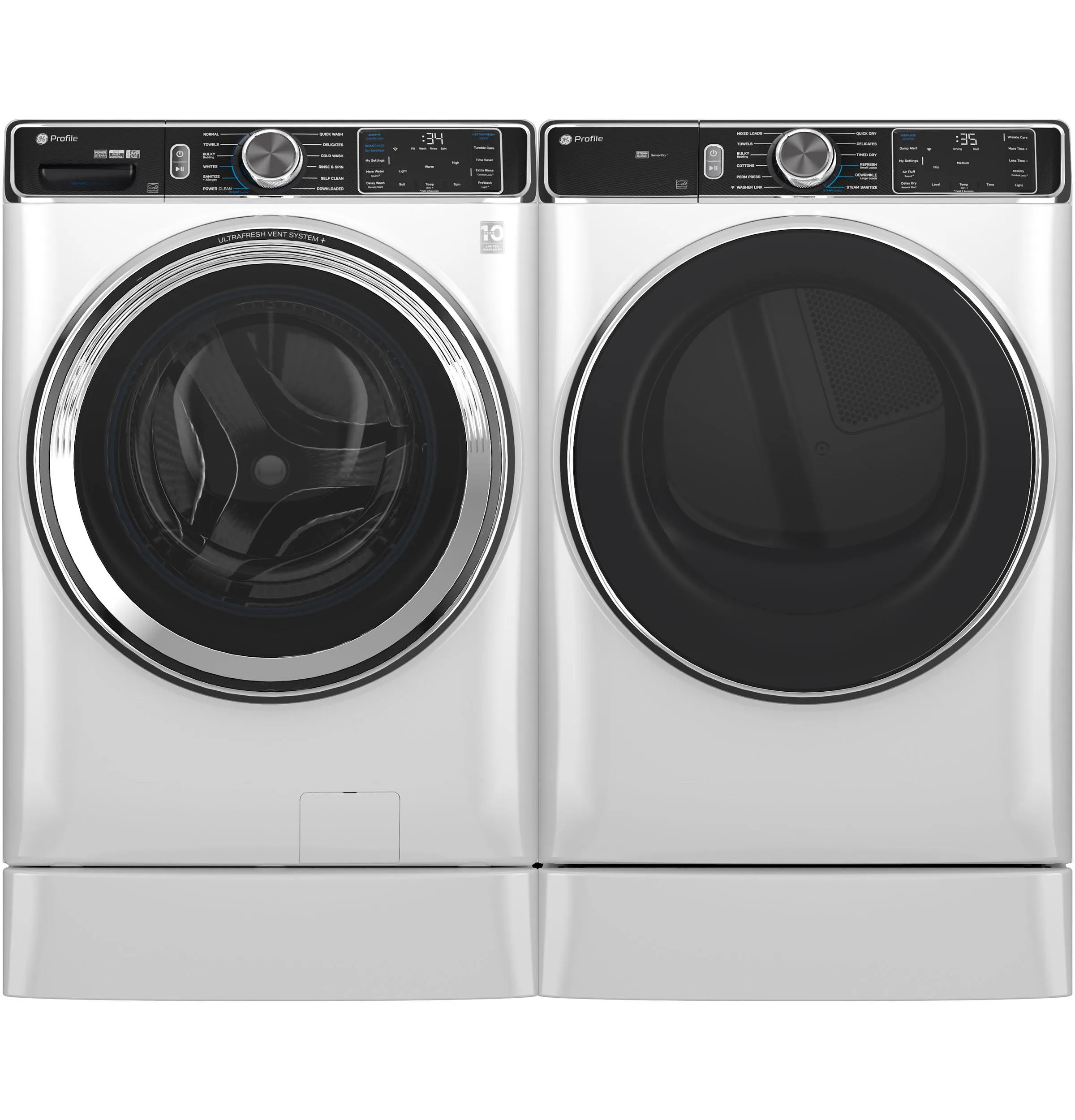 PFW870SSVWW GE Profile™ 5.3 cu. ft. Capacity Smart Front Load ENERGY STAR® Washer with UltraFresh™ Vent System  with OdorBlock™