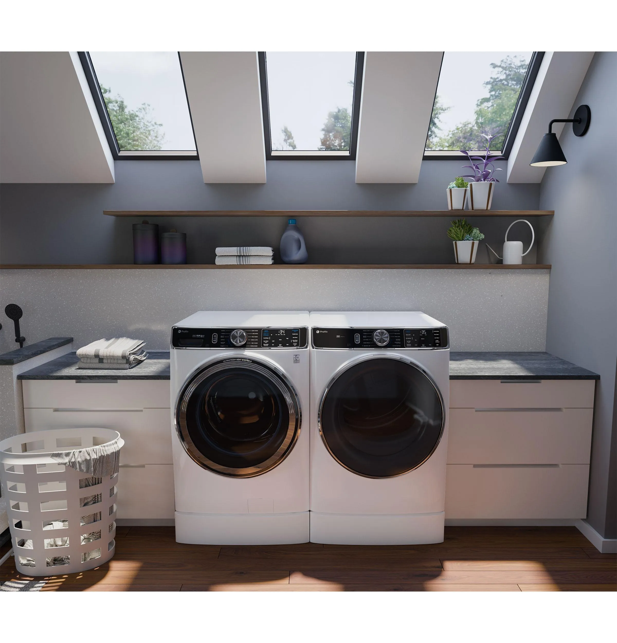 PFW870SSVWW GE Profile™ 5.3 cu. ft. Capacity Smart Front Load ENERGY STAR® Washer with UltraFresh™ Vent System  with OdorBlock™