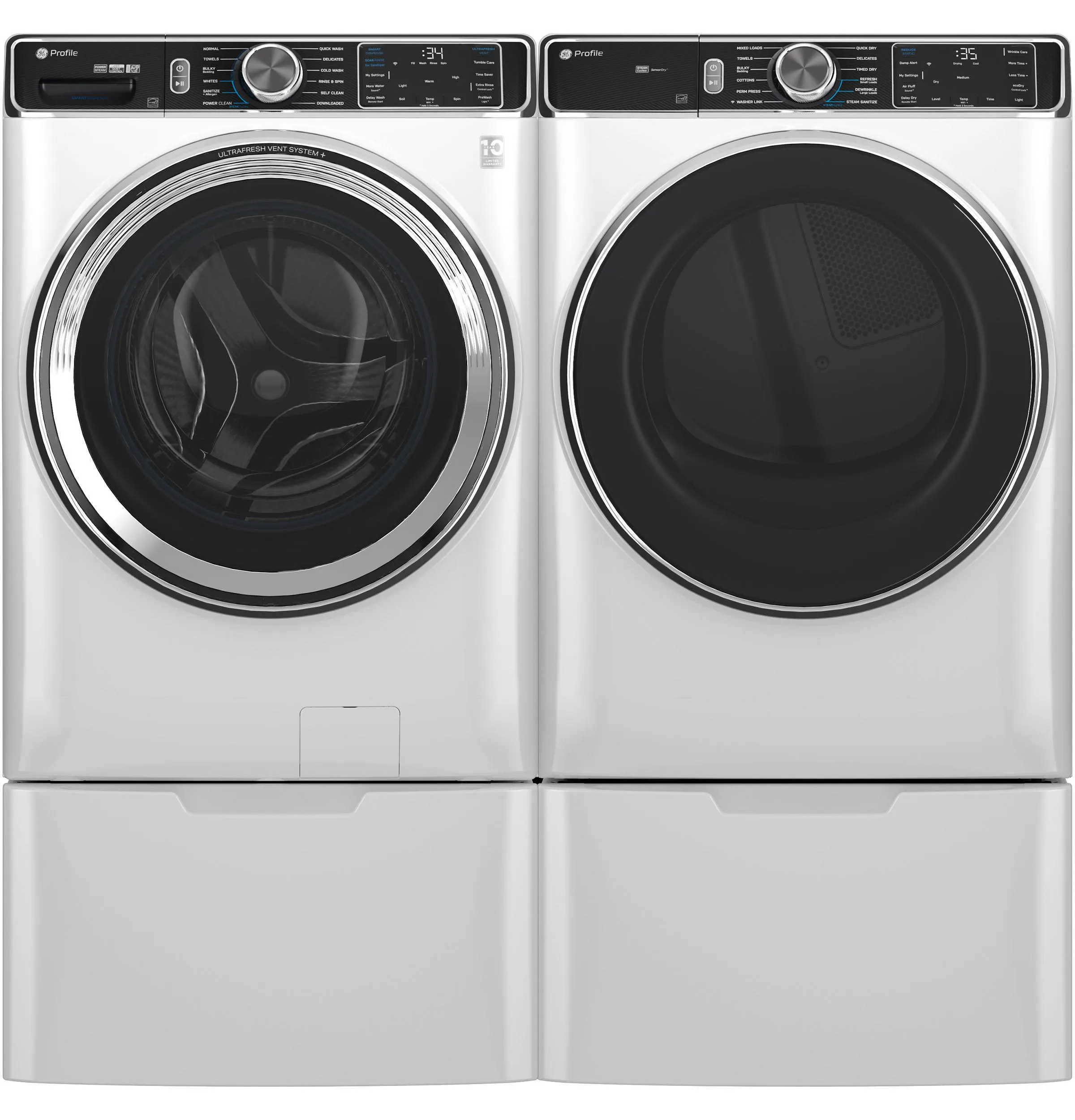 PFW870SSVWW GE Profile™ 5.3 cu. ft. Capacity Smart Front Load ENERGY STAR® Washer with UltraFresh™ Vent System  with OdorBlock™