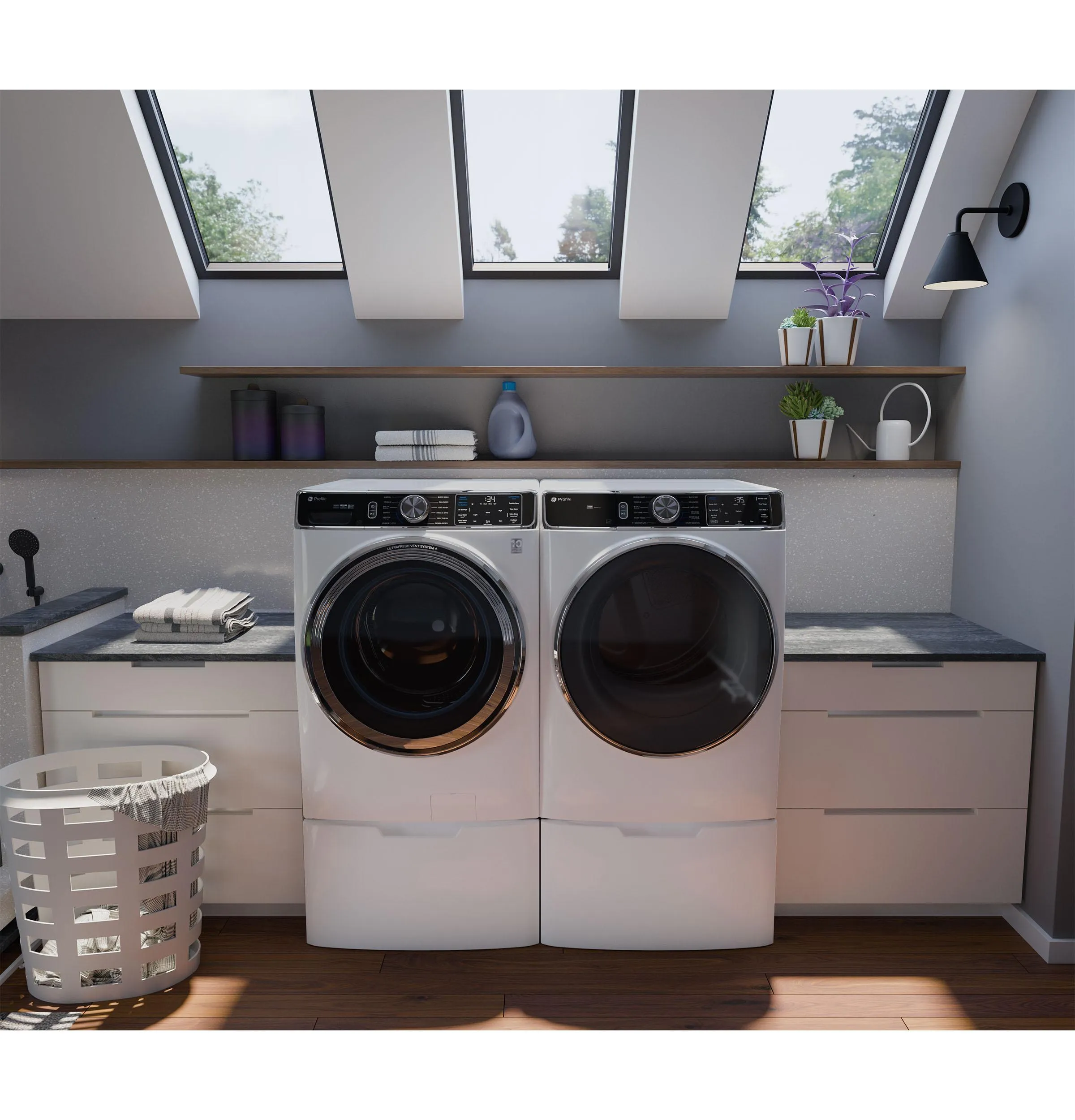 PFW870SSVWW GE Profile™ 5.3 cu. ft. Capacity Smart Front Load ENERGY STAR® Washer with UltraFresh™ Vent System  with OdorBlock™