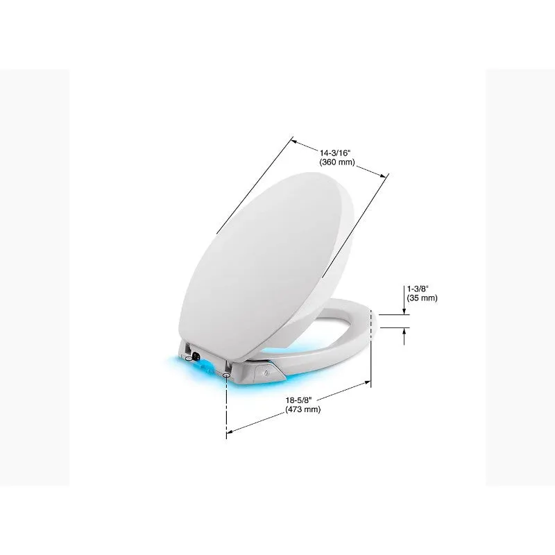 Purefresh Elongated Slow-Close Toilet Seat in White