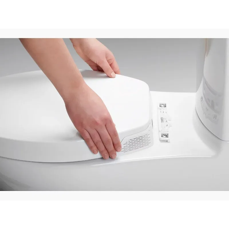 Purefresh Elongated Slow-Close Toilet Seat in White